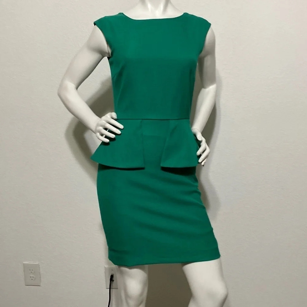 W118 by Walter Baker Emerald Green Peplum Dress Size XS